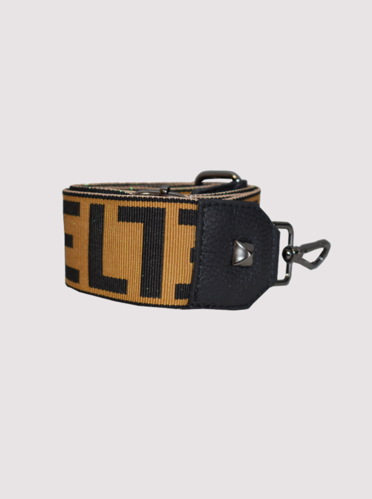 Agapi Bag in Black Raffia - Cappuccino/Black Strap