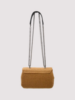 Danae Raffia Bag in Tobacco – Chain Strap