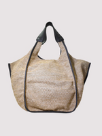 Dionysia Raffia Shoulder Bag in Beige