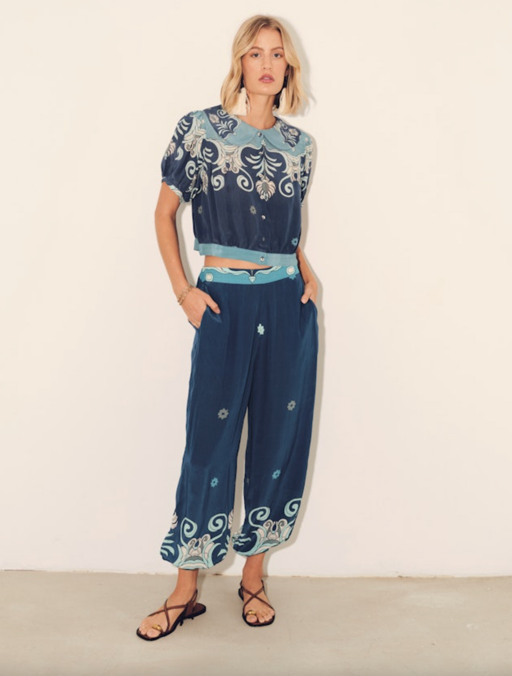 Caio Top- Tiles Blue