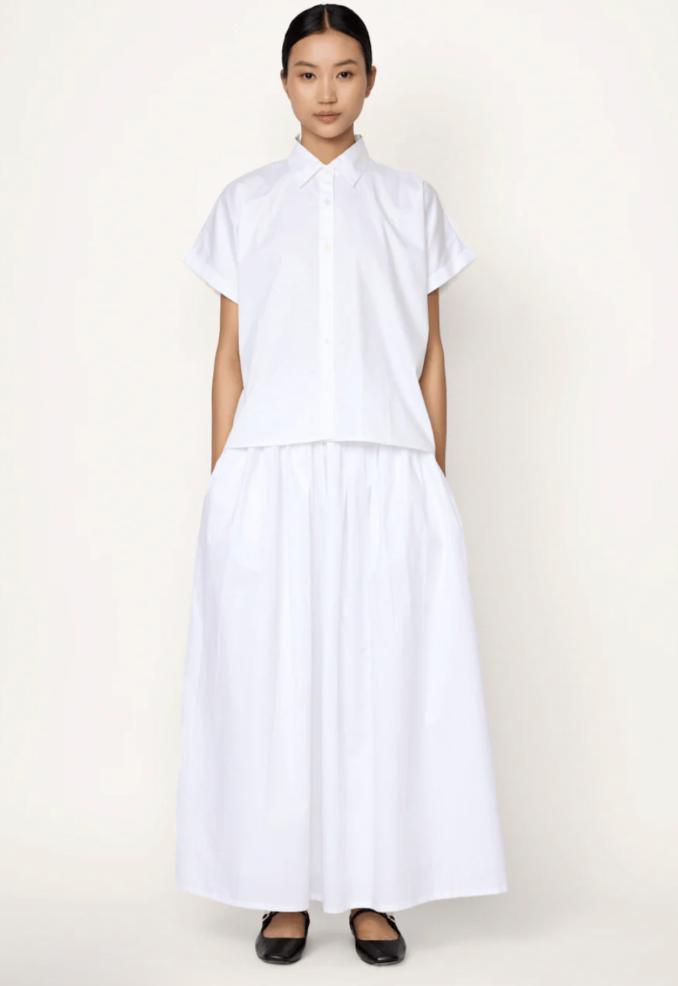 Relaxed Skirt in White