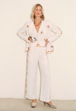 Vera Blazer in Ivory Embroidered