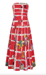 Malla Dress in Picnic Red
