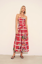 Malla Dress in Picnic Red