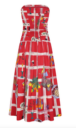 Malla Dress in Picnic Red