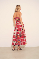 Malla Dress in Picnic Red