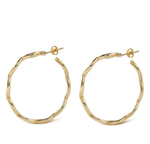 14k Gold Big Round Hoops