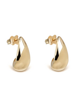 14K Gold Drop Thick Stud Earrings
