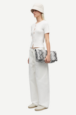 Saharper Jeans with Belt in White Rock