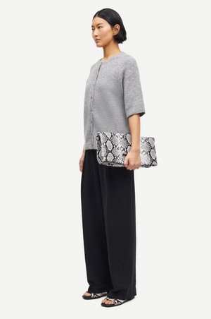 Saanoura SS Cardigan in Grey Mel