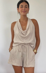 Laid Back Cowl Top in Oyster