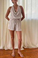 Laid Back Cowl Top in Oyster