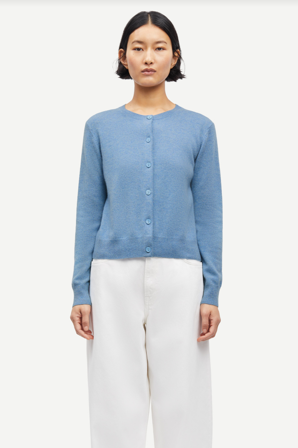 Saboston Cardigan in Blue Denim Mel