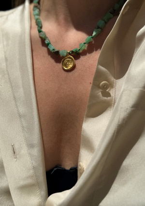 Apple Green Pebble Hercules Necklace
