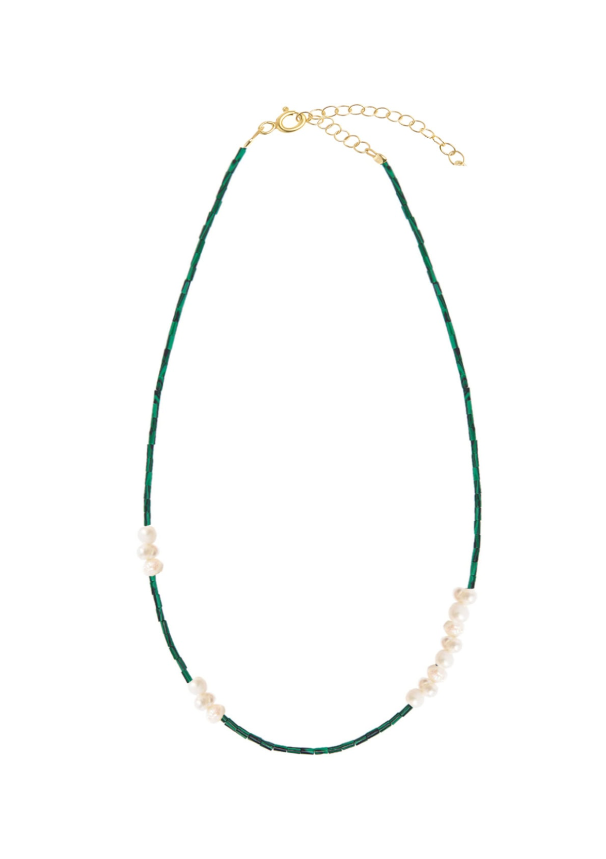 Pine Tube Pearl Necklace