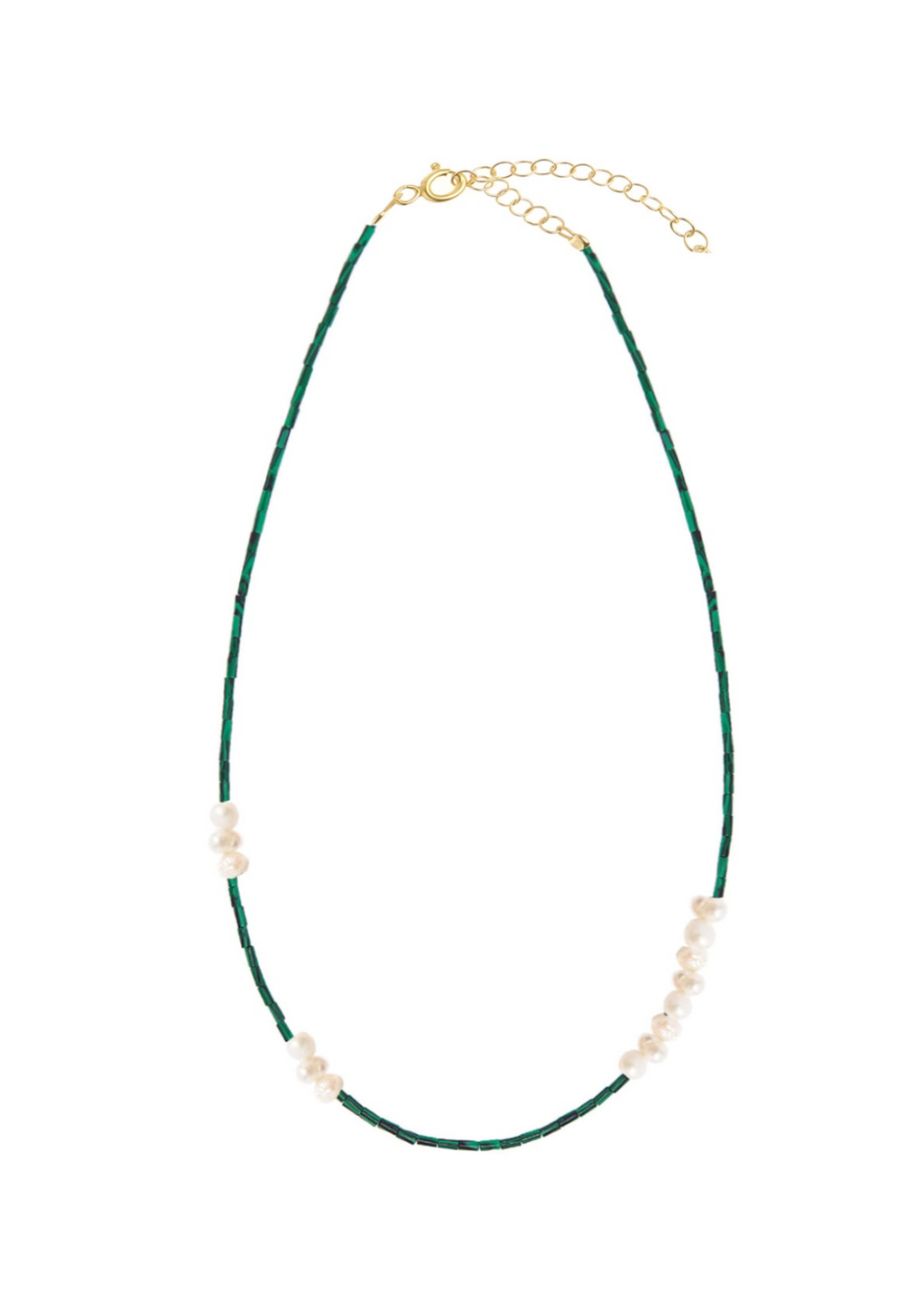 Pine Tube Pearl Necklace