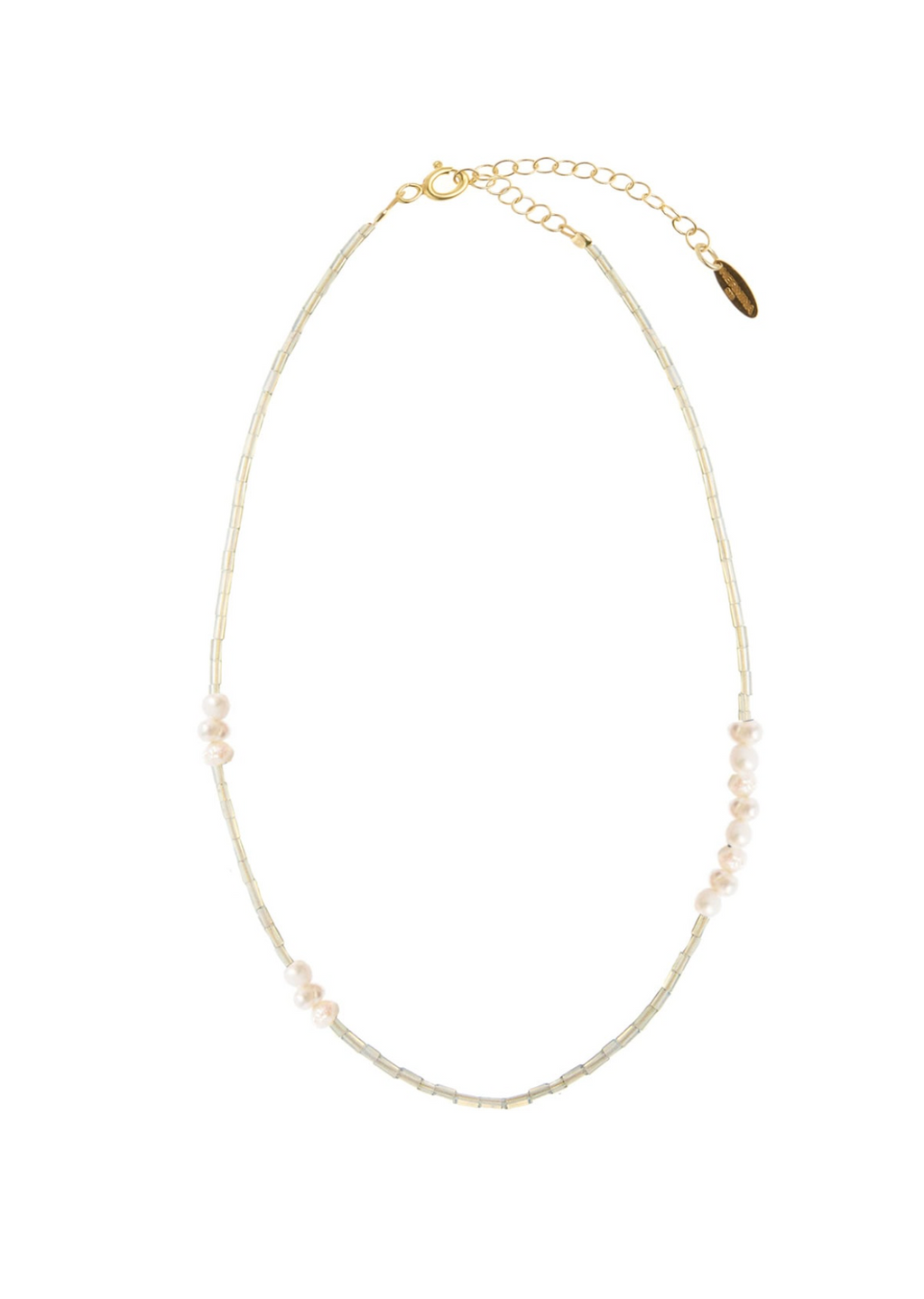 Moon Stone Pearl Necklace