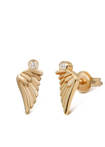 14K Gold Tiny “Wings” Talisman 2025 Earrings