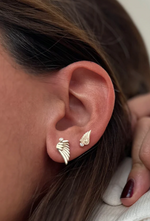 14K Gold Tiny “Wings” Talisman 2025 Earrings