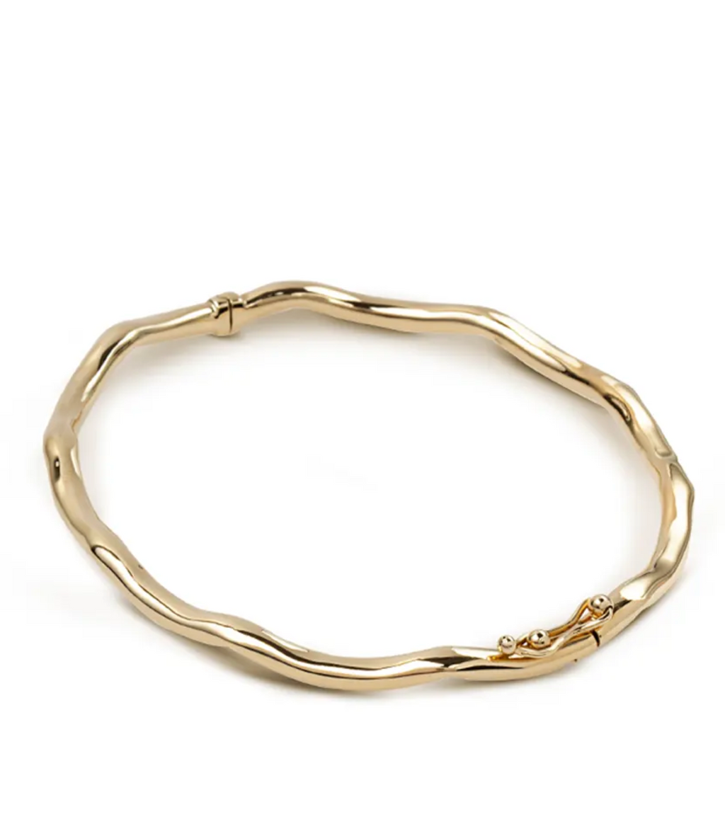 14K gold Light Curved Bracelet