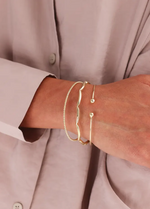 14K gold Light Curved Bracelet