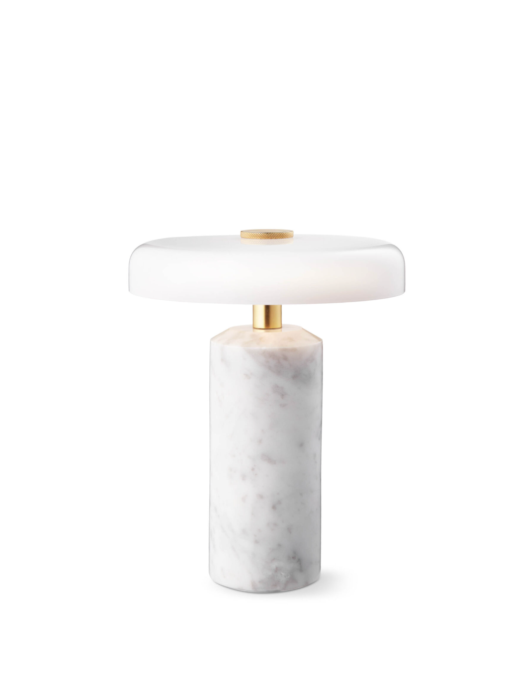 Trip Portable Light - Carrara marble | Opal glossy shade