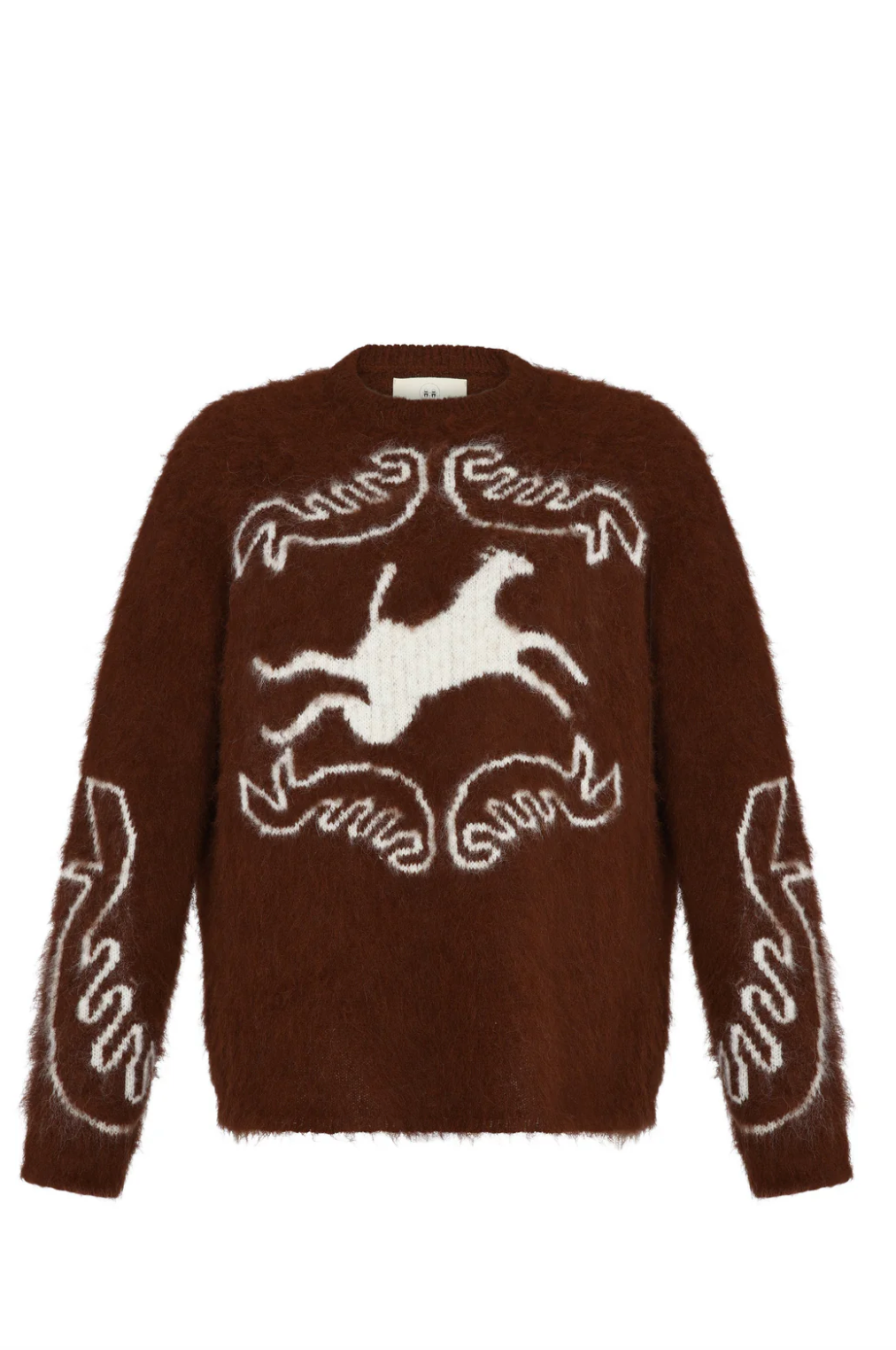 Folklore Sweater in Off White- Chocolate