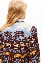 Elisa Shirt in Dragon Horse Blue