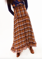 Jinete Skirt- Brown Plaid