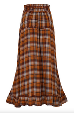 Jinete Skirt- Brown Plaid