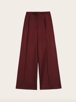 Fractal Wide Leg Trousers in Burgundy