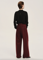 Fractal Wide Leg Trousers in Burgundy