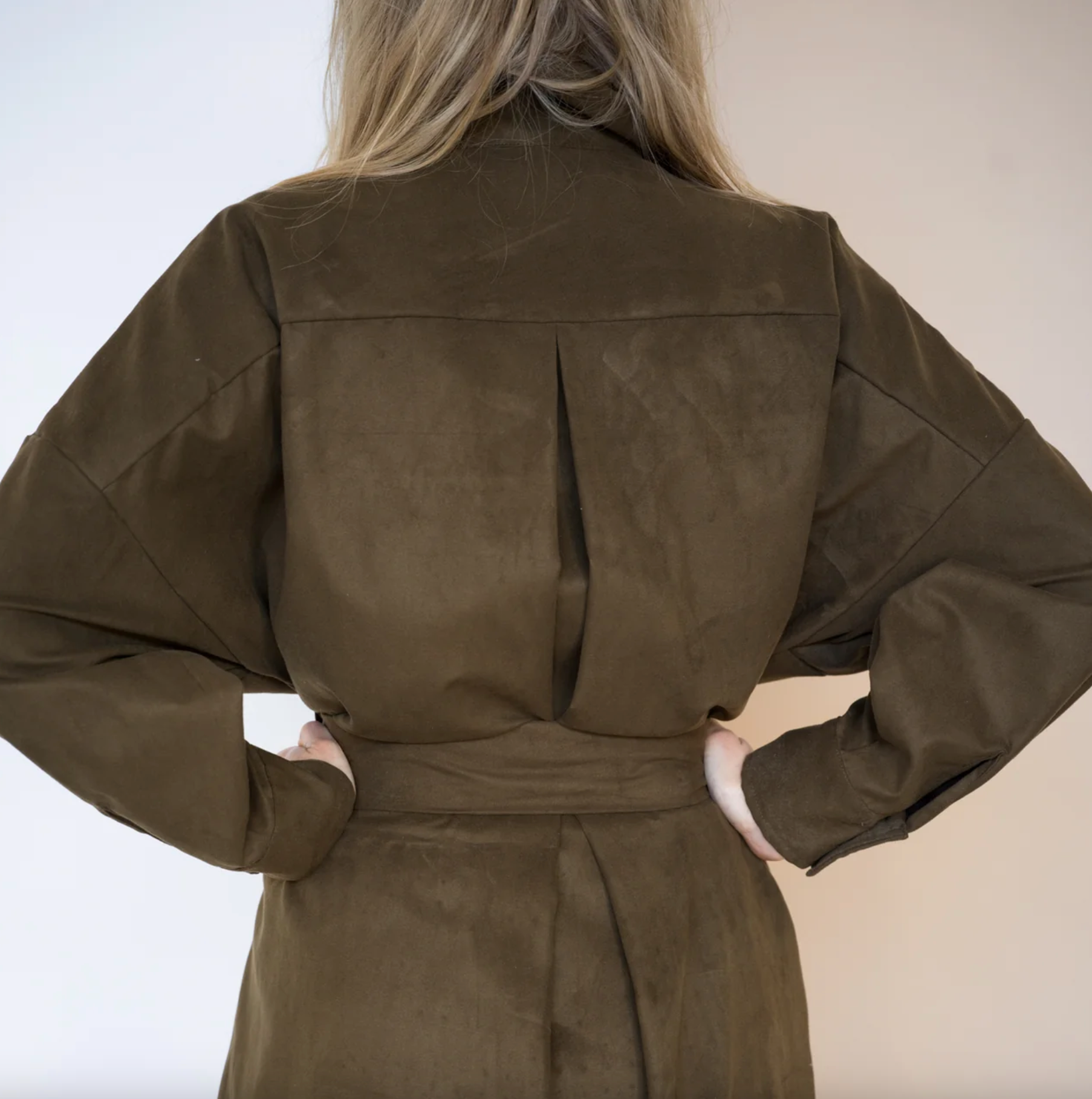 Olive Gabardine in Dark Olive