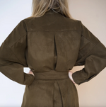 Olive Gabardine in Dark Olive