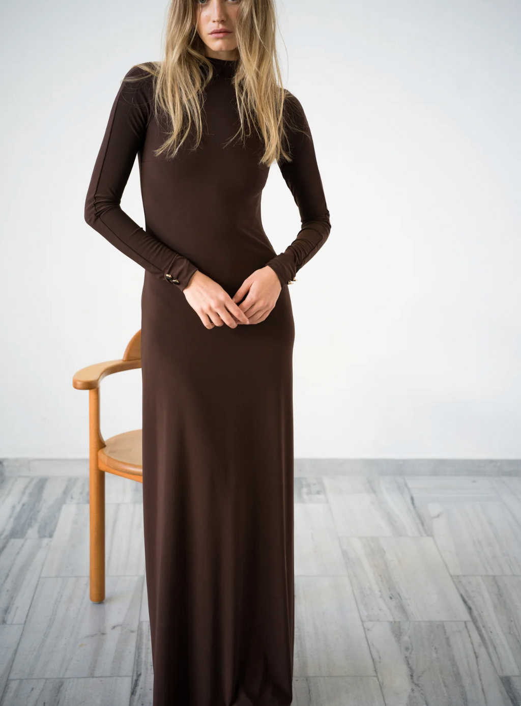 Leon Dress in Brown