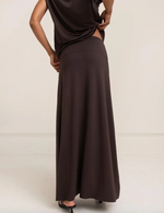 Mayla Long Skirt in Chocolate Torte