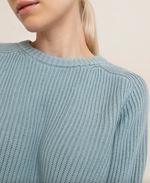 Avery Crewneck Sweater in Milky Blue