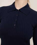 Leona Rib Polo in French Navy