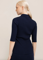 Leona Rib Polo in French Navy