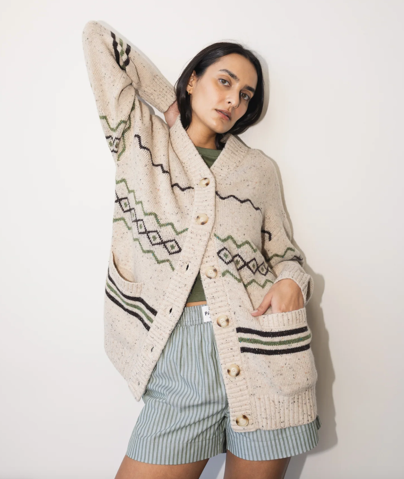 Adrien Cardigan in Vintage Oat