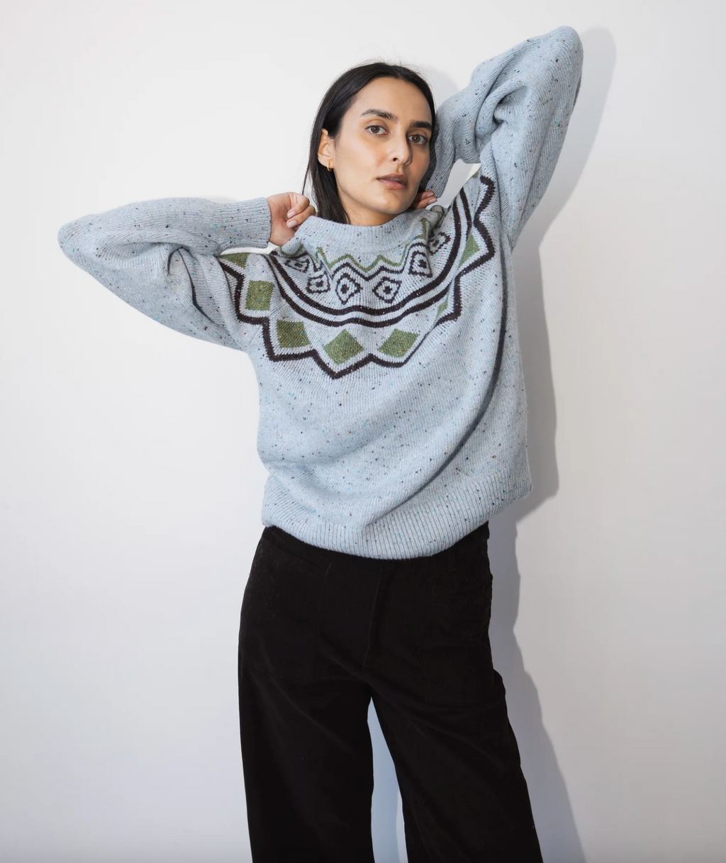 Elisha Sweater in Blue Cream