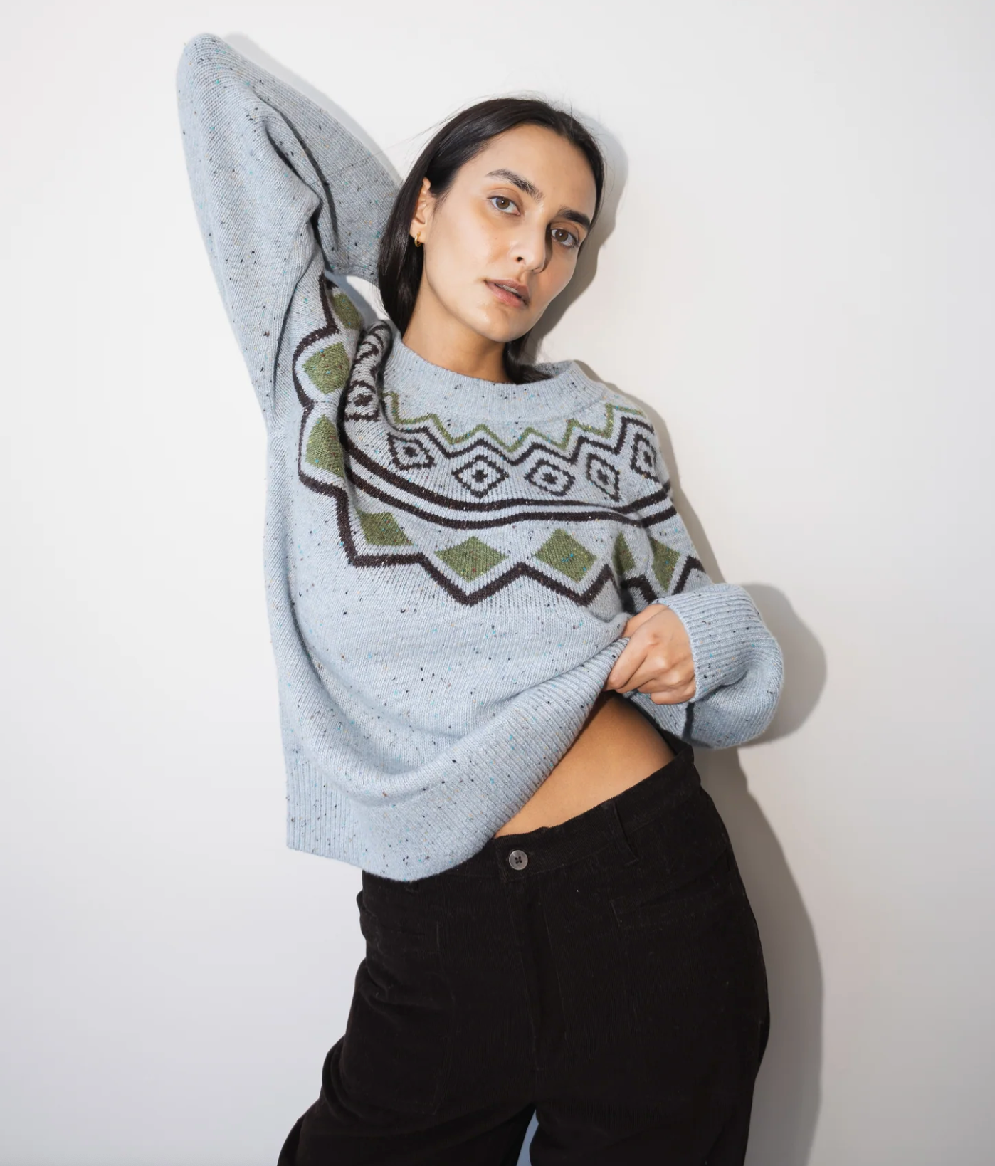 Elisha Sweater in Blue Cream