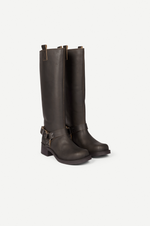Sabrenta High Boots in Black Olive