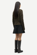 Saharriet Zip Cardigan in Deep Forest