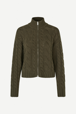 Saharriet Zip Cardigan in Deep Forest