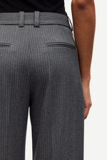 Salot Trousers in Dak Gull Grey Pinstripe
