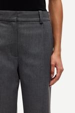Salot Trousers in Dak Gull Grey Pinstripe