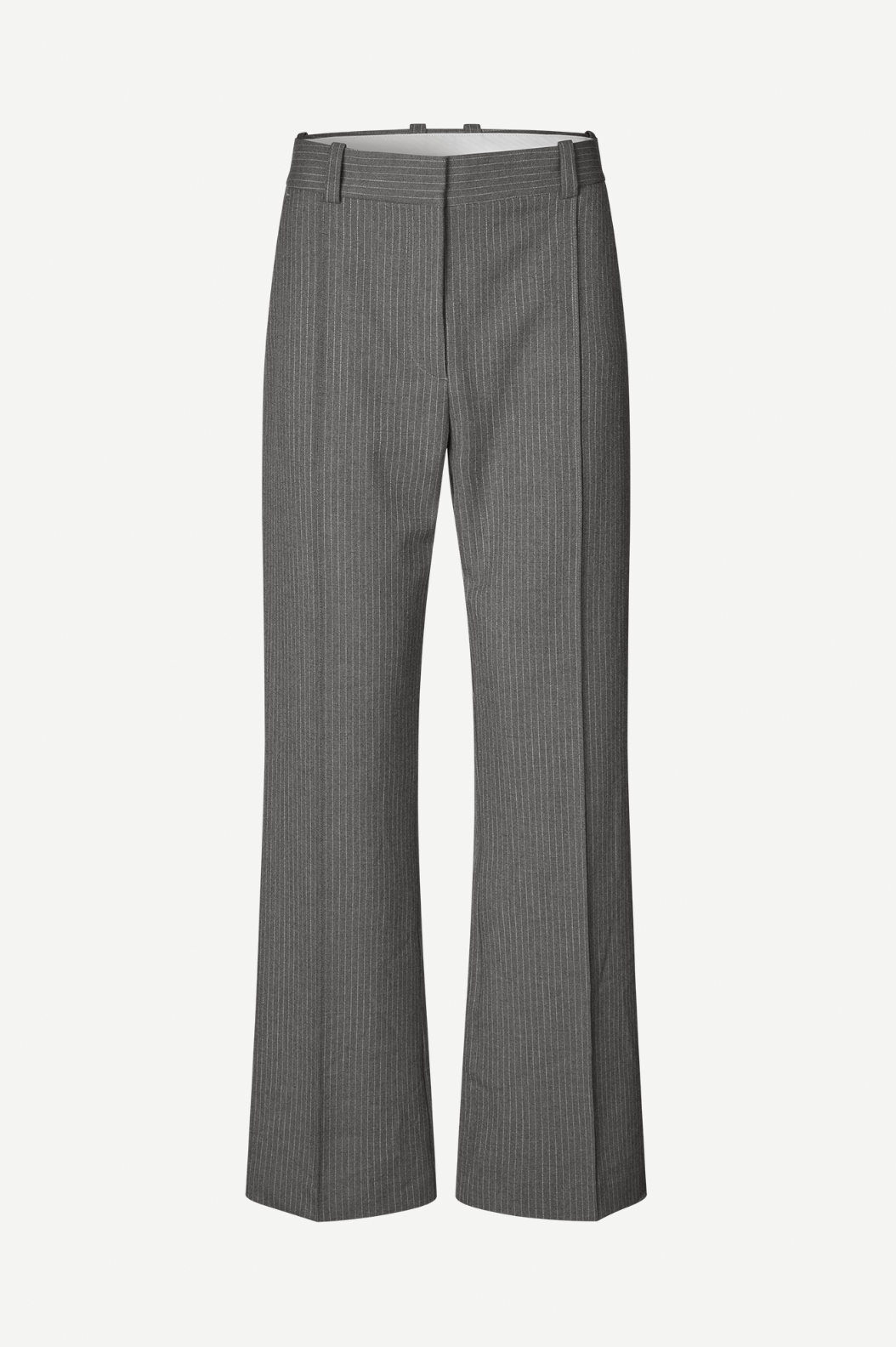 Salot Trousers in Dak Gull Grey Pinstripe