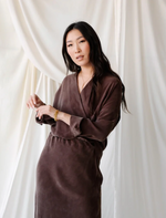 Twist Blouse in Espresso