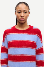 Sajeanne Sweater in Haute Red Stripe